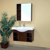 Bellaterra 40.5 in. Single Sink Vanity - Medium Walnut